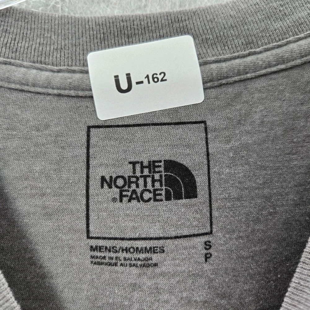 The North Face Men‎ Shirt Small Gray Wandered Tonal Box Logo Long Sleeve